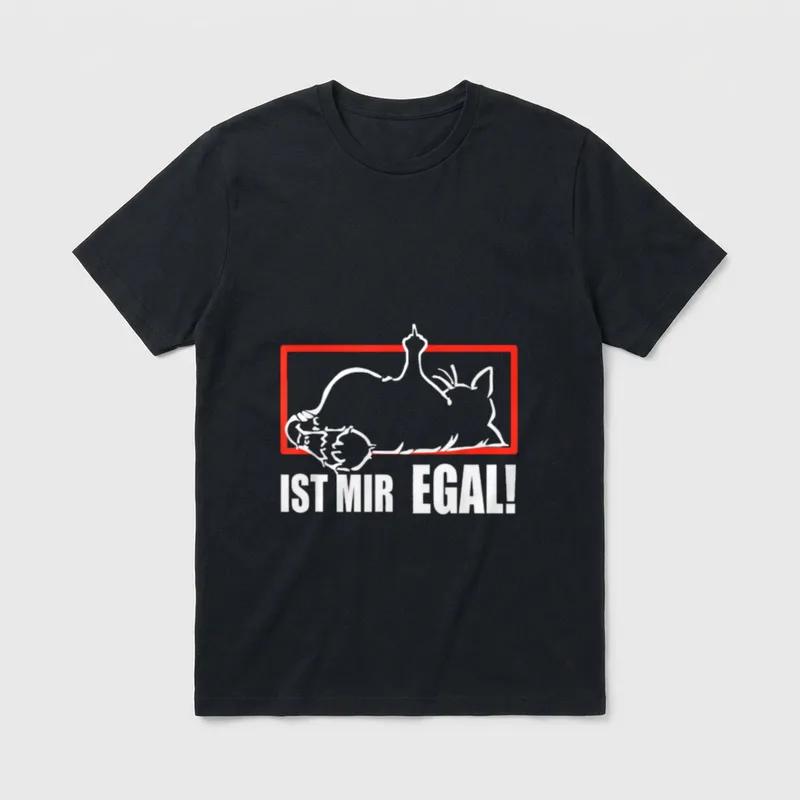 Ist mir egal faule T-Shirt – Klassisches T-Shirt in Schwarz