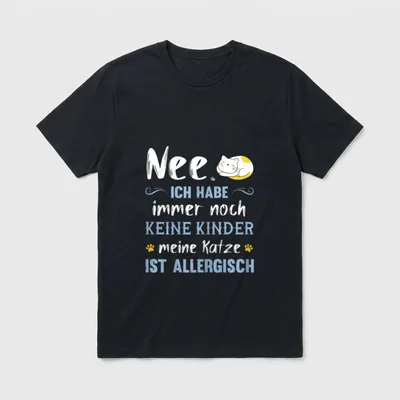 Katzen Spruch Lustig Katzenmama T-Shirt – Klassisches T-Shirt in Schwarz