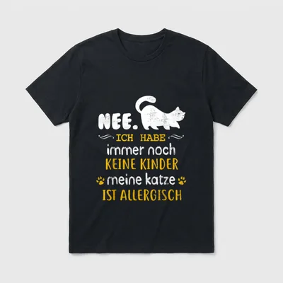 Meine Katze Ist Allergisch Katzenliebhaber T-Shirt – Klassisches T-Shirt in Schwarz