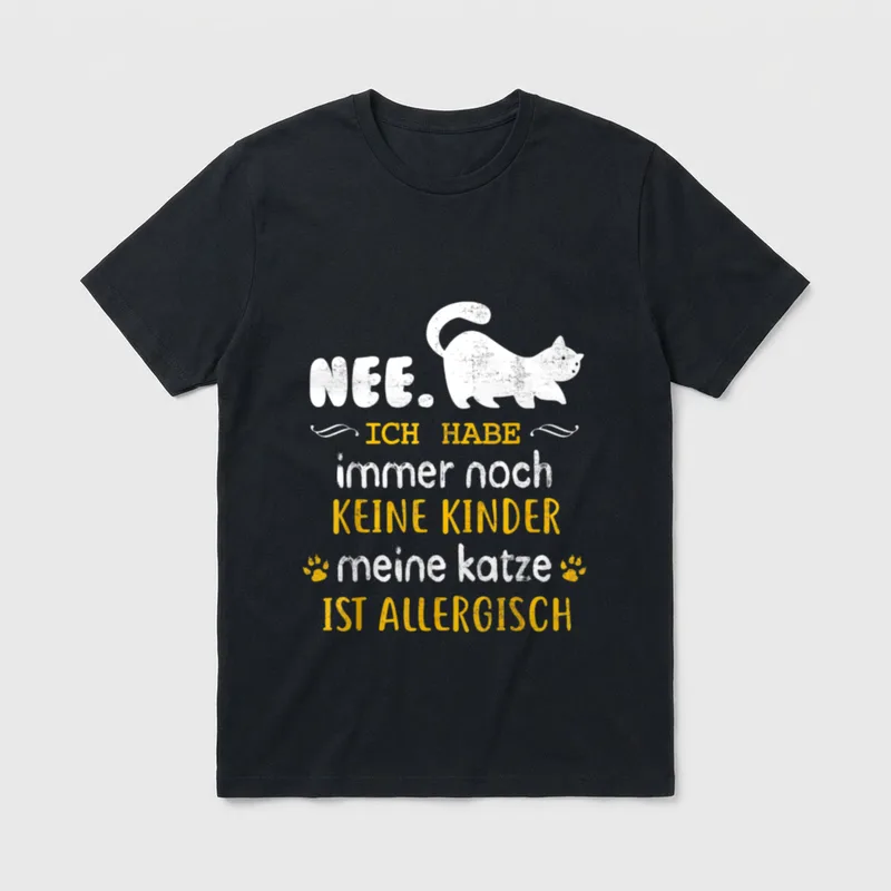 Meine Katze Ist Allergisch Katzenliebhaber T-Shirt – Klassisches T-Shirt in Schwarz