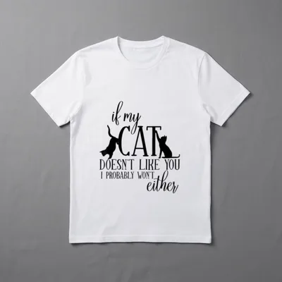 Katze Katzenliebhaber Katzenfreunde Spruch T-Shirt – Klassisches T-Shirt in Schwarz