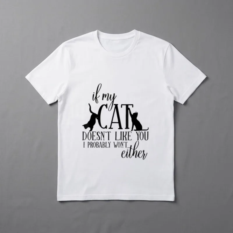 Katze Katzenliebhaber Katzenfreunde Spruch T-Shirt – Klassisches T-Shirt in Schwarz