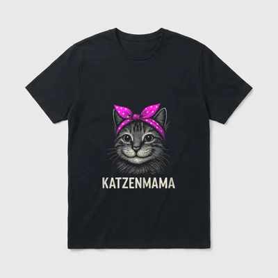 Katzenmama Spruch süsse Katze T-Shirt – Klassisches T-Shirt in Schwarz