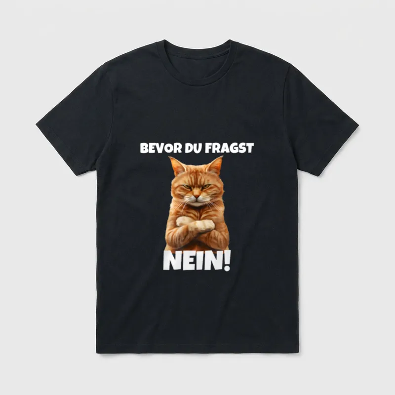 Katze Lustige Katzen Sprüche T-Shirt – Klassisches T-Shirt in Schwarz