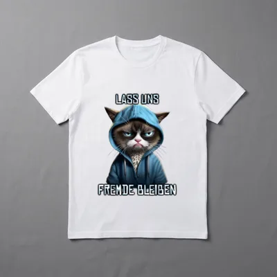 Spruch Katze I Lass T-Shirt – Klassisches T-Shirt in Schwarz