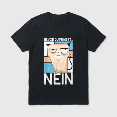 Nein Katzen Liebe T-Shirt – Klassisches T-Shirt in Schwarz