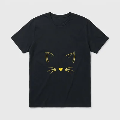 Gelbe Grafik Lustiges unsichtbares T-Shirt – Klassisches T-Shirt in Schwarz