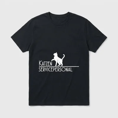 Katzen Servicepersonal witziges Katzenliebhaber T-Shirt – Klassisches T-Shirt in Schwarz