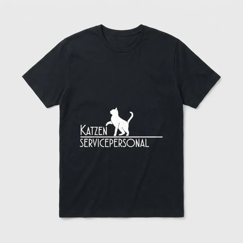 Katzen Servicepersonal witziges Katzenliebhaber T-Shirt – Klassisches T-Shirt in Schwarz