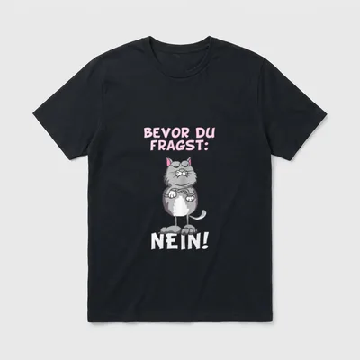 Ironische Katzenlustigkeit T-Shirt – Klassisches T-Shirt in Schwarz