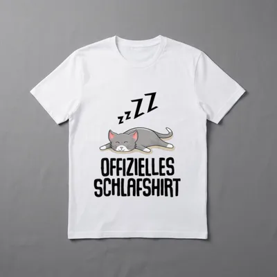Offizielles Schlafshirt Katzen Spruch T-Shirt – Klassisches T-Shirt in Schwarz