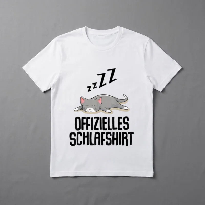 Offizielles Schlafshirt Katzen Spruch T-Shirt – Klassisches T-Shirt in Schwarz
