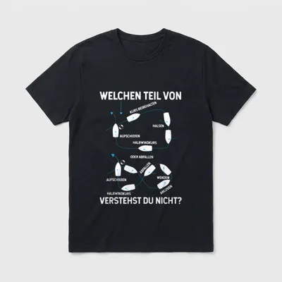 Mann über Bord Manöver T-Shirt – Klassisches T-Shirt in Schwarz