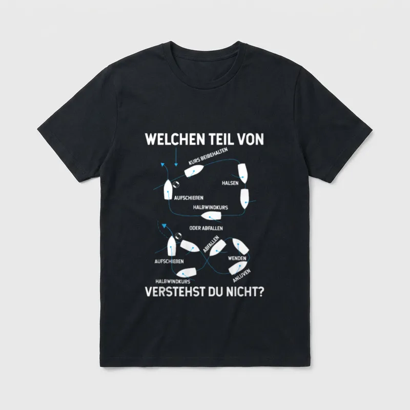 Mann über Bord Manöver T-Shirt – Klassisches T-Shirt in Schwarz