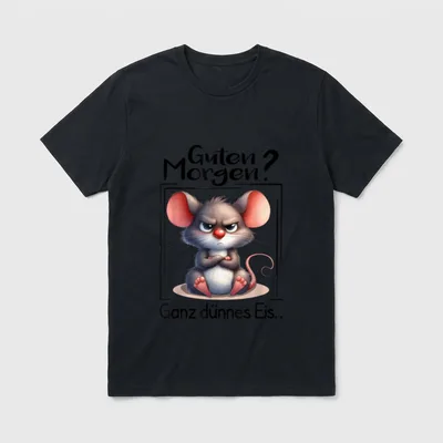 Guten Morgen? Ganz Dünnes Keine Lust & Faul T-Shirt – Klassisches T-Shirt in Schwarz
