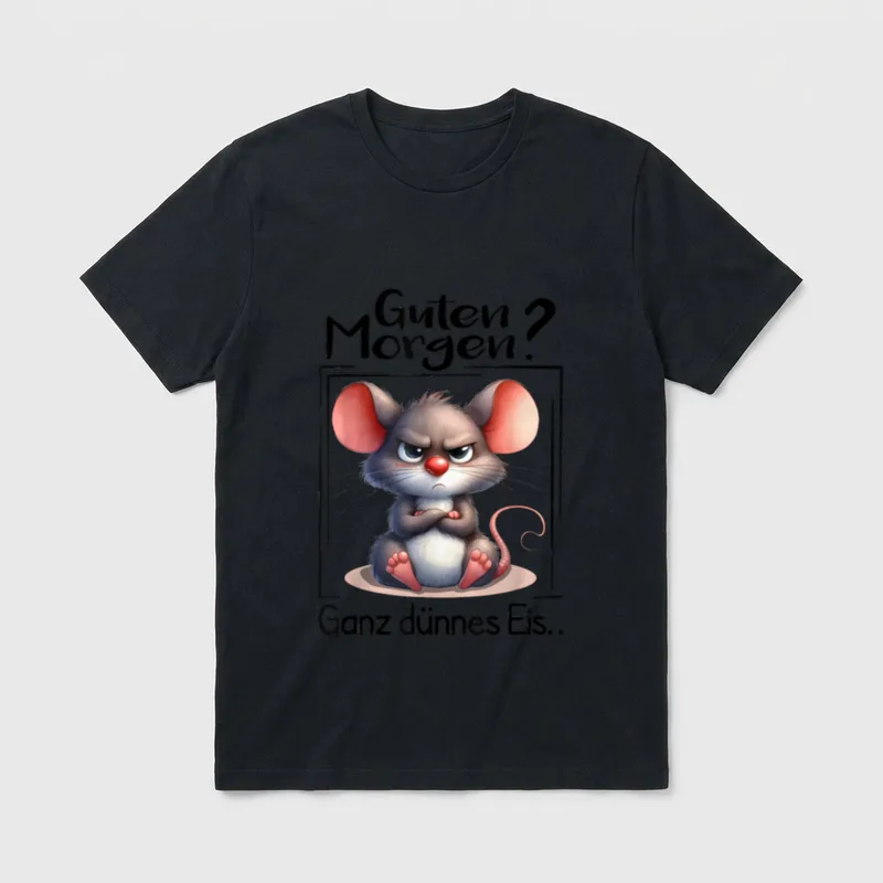 Guten Morgen? Ganz Dünnes Keine Lust & Faul T-Shirt – Klassisches T-Shirt in Schwarz