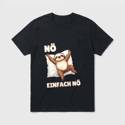 Faultier Einfach Nö I T-Shirt – Klassisches T-Shirt in Schwarz