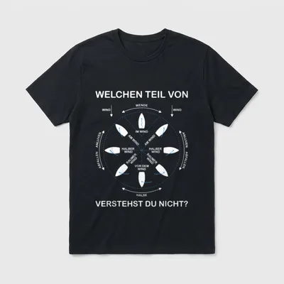Manöverkreis Segeln Lustiges Boot T-Shirt – Klassisches T-Shirt in Schwarz