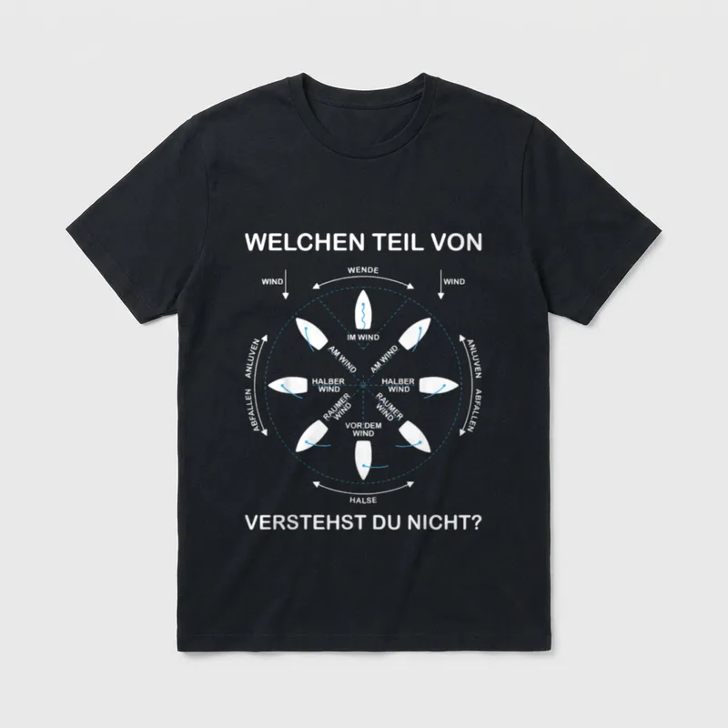 Manöverkreis Segeln Lustiges Boot T-Shirt – Klassisches T-Shirt in Schwarz