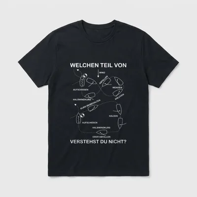 Mann über Bord Manöver Lustiges T-Shirt – Klassisches T-Shirt in Schwarz