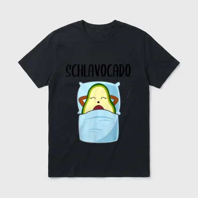 Avocado Schlaf Schlafshirt Pyjama T-Shirt – Klassisches T-Shirt in Schwarz