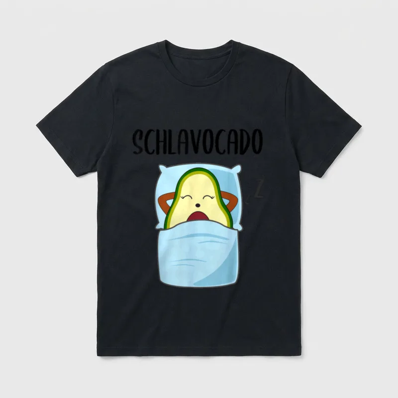 Avocado Schlaf Schlafshirt Pyjama T-Shirt – Klassisches T-Shirt in Schwarz