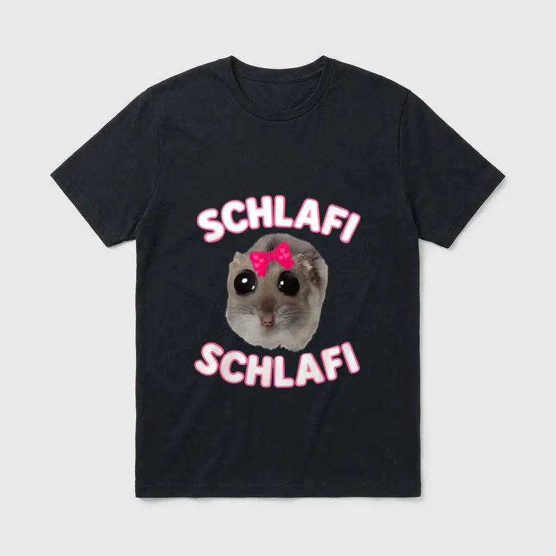 Schlafi Schlafi Hamster Meme T-Shirt – Klassisches T-Shirt in Schwarz