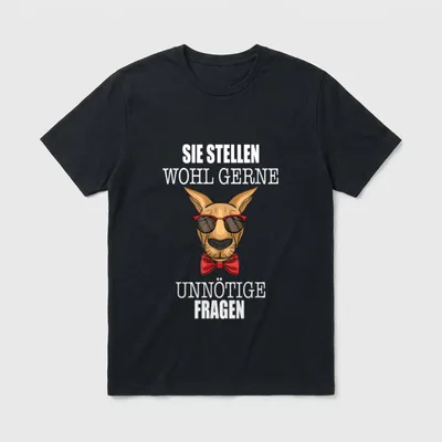 Känguru Spruch Sie stellen T-Shirt – Klassisches T-Shirt in Schwarz