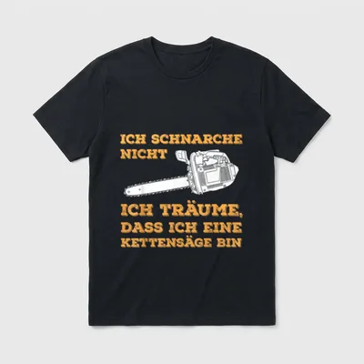 Schnarchen Schlafen Spruch Lustig T-Shirt – Klassisches T-Shirt in Schwarz
