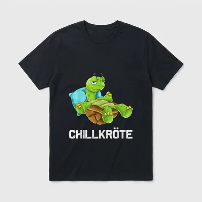 Chillkröte Spruch Schlafen Relax T-Shirt – Klassisches T-Shirt in Schwarz