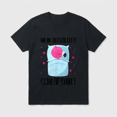 Mein Offizielles Schlafshirt Flamingo T-Shirt – Klassisches T-Shirt in Schwarz