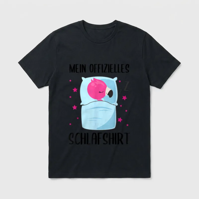 Mein Offizielles Schlafshirt Flamingo T-Shirt – Klassisches T-Shirt in Schwarz
