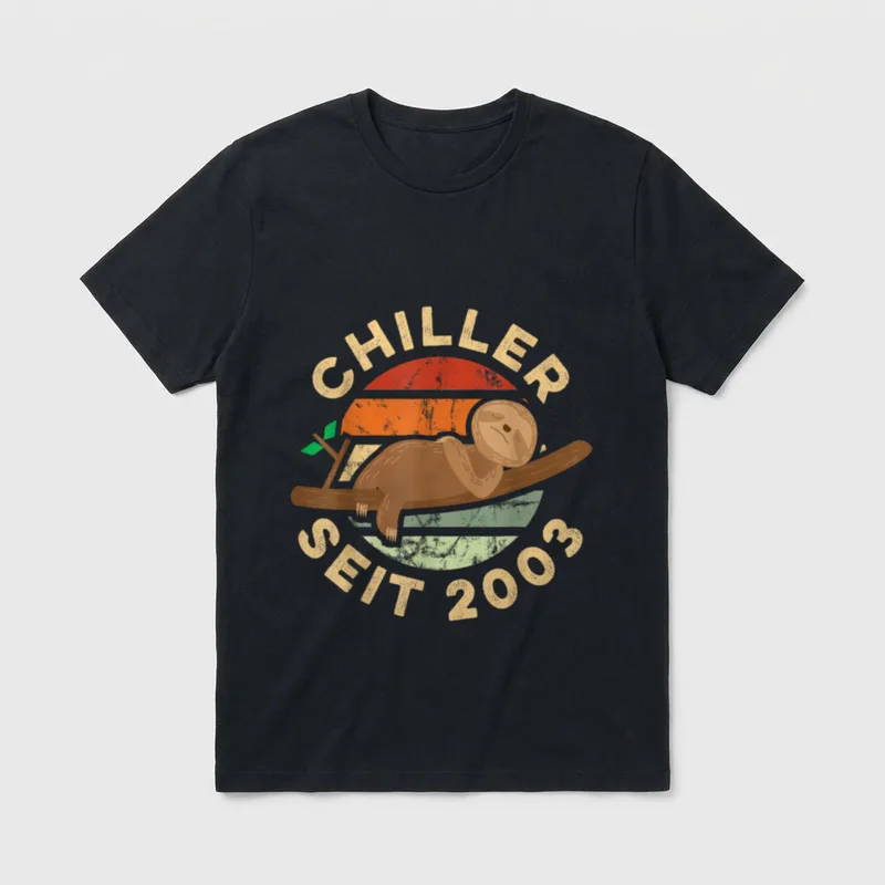23. Geburtstag Lustiges Faultier T-Shirt – Klassisches T-Shirt in Schwarz