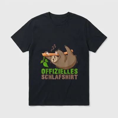 Lustiges Offizielles Schlafshirt Pyjama T-Shirt – Klassisches T-Shirt in Schwarz