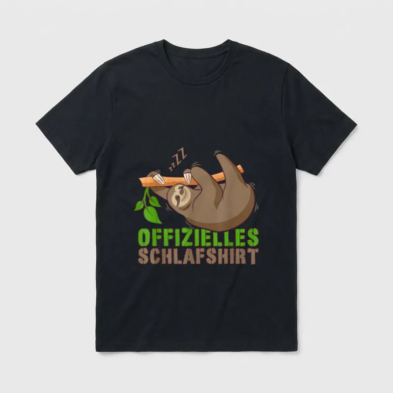 Lustiges Offizielles Schlafshirt Pyjama T-Shirt – Klassisches T-Shirt in Schwarz