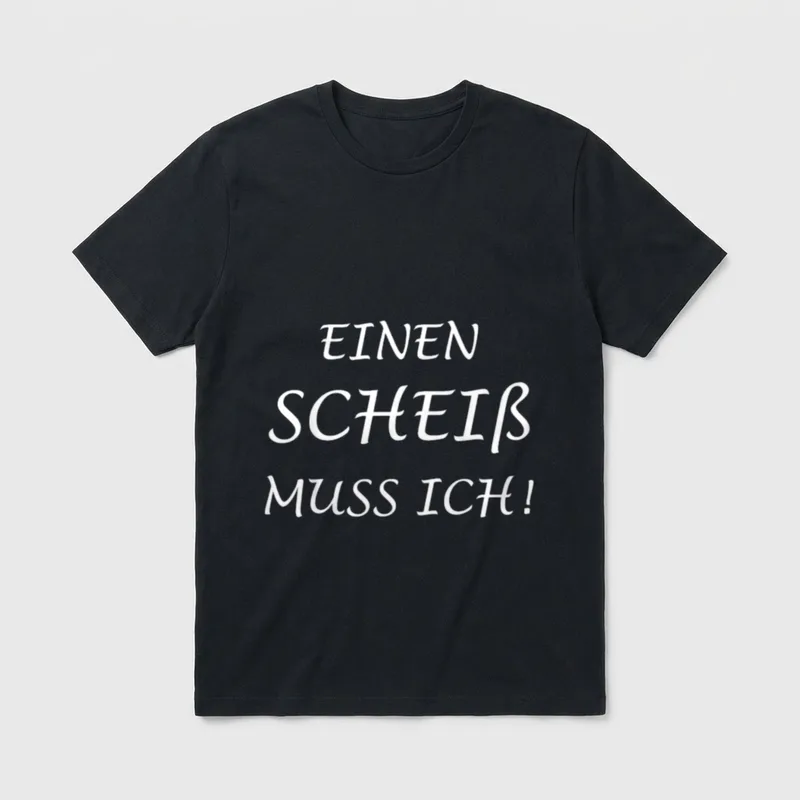 Einen Scheiß muss ich Lustiger T-Shirt – Klassisches T-Shirt in Schwarz