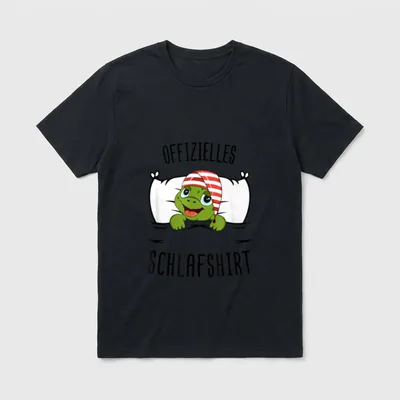 Offizielles Schlafshirt lustige Schildkröte T-Shirt – Klassisches T-Shirt in Schwarz
