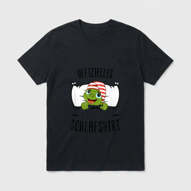 Offizielles Schlafshirt lustige Schildkröte T-Shirt – Klassisches T-Shirt in Schwarz