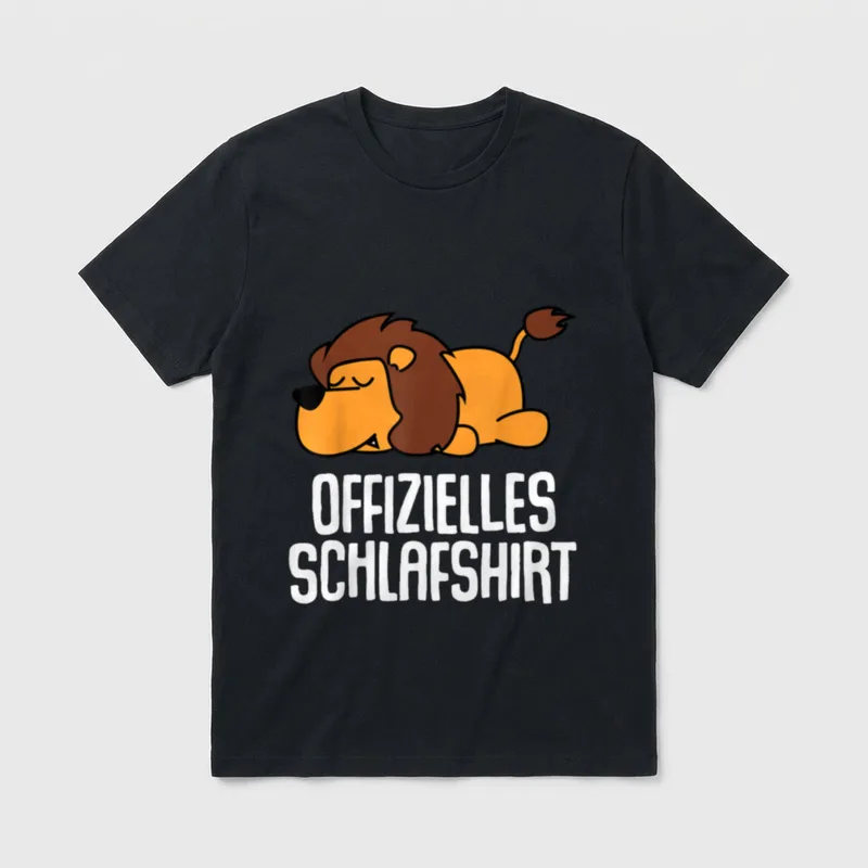 Offizielles Schlafshirt Löwe Lustige T-Shirt – Klassisches T-Shirt in Schwarz