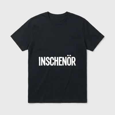 Witzige Ingenieur Sprüche Lustiges T-Shirt – Schriftzug „Inschenör“ in weißer Blockschrift – Klassisches T-Shirt in Schwarz