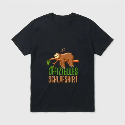 Lustiges Offizielles Schlafshirt Pyjama Schlafanzug T-Shirt – Klassisches T-Shirt in Schwarz