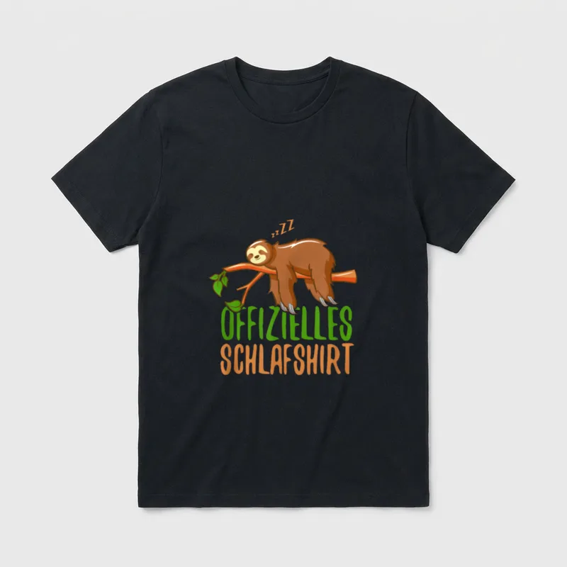Lustiges Offizielles Schlafshirt Pyjama Schlafanzug T-Shirt – Klassisches T-Shirt in Schwarz
