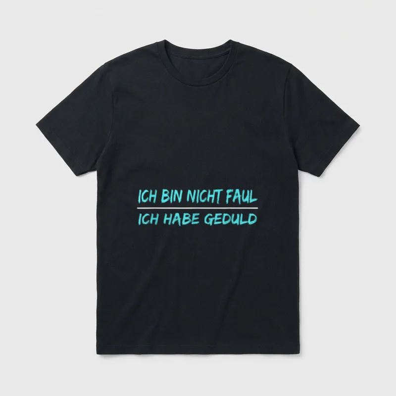 Geduld hat Vorteile T-Shirt – Klassisches T-Shirt in Schwarz