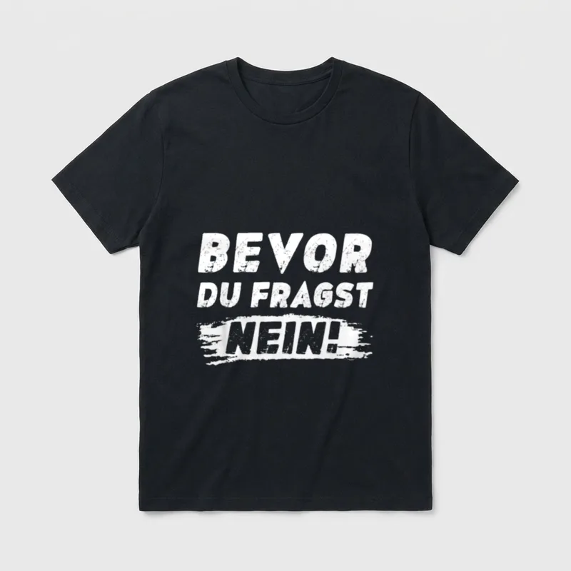 Lustig Sprüche Bevor Du Fragst T-Shirt – Klassisches T-Shirt in Schwarz
