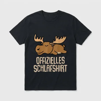 Offizielles Schlafshirt Elch Lustige T-Shirt – Klassisches T-Shirt in Schwarz