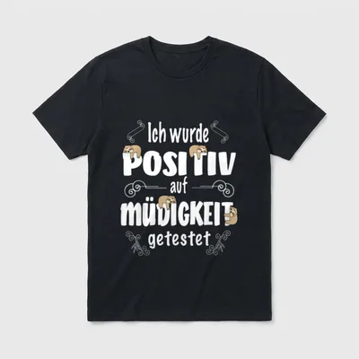Lustiges Faultier Spruch Schlafen T-Shirt – Klassisches T-Shirt in Schwarz