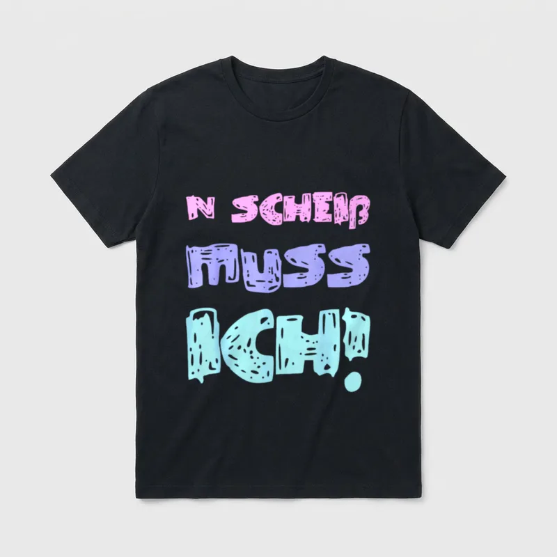 Einen Scheiß Muss Ich Keine Lust & Faul T-Shirt – Klassisches T-Shirt in Schwarz