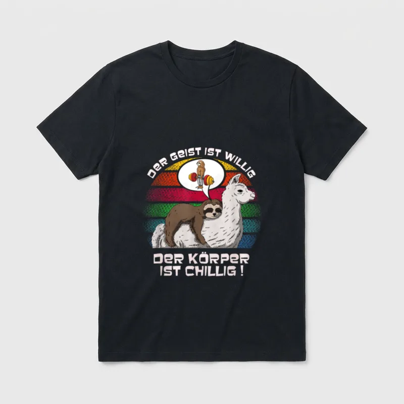 der Geist ist willig T-Shirt – Klassisches T-Shirt in Schwarz