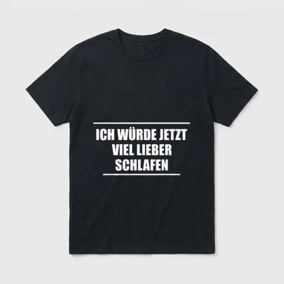 Ich Würde Jetzt Viel T-Shirt – Klassisches T-Shirt in Schwarz