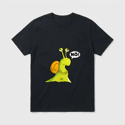 Schnecke lustiger Spruch Nö T-Shirt – Klassisches T-Shirt in Schwarz